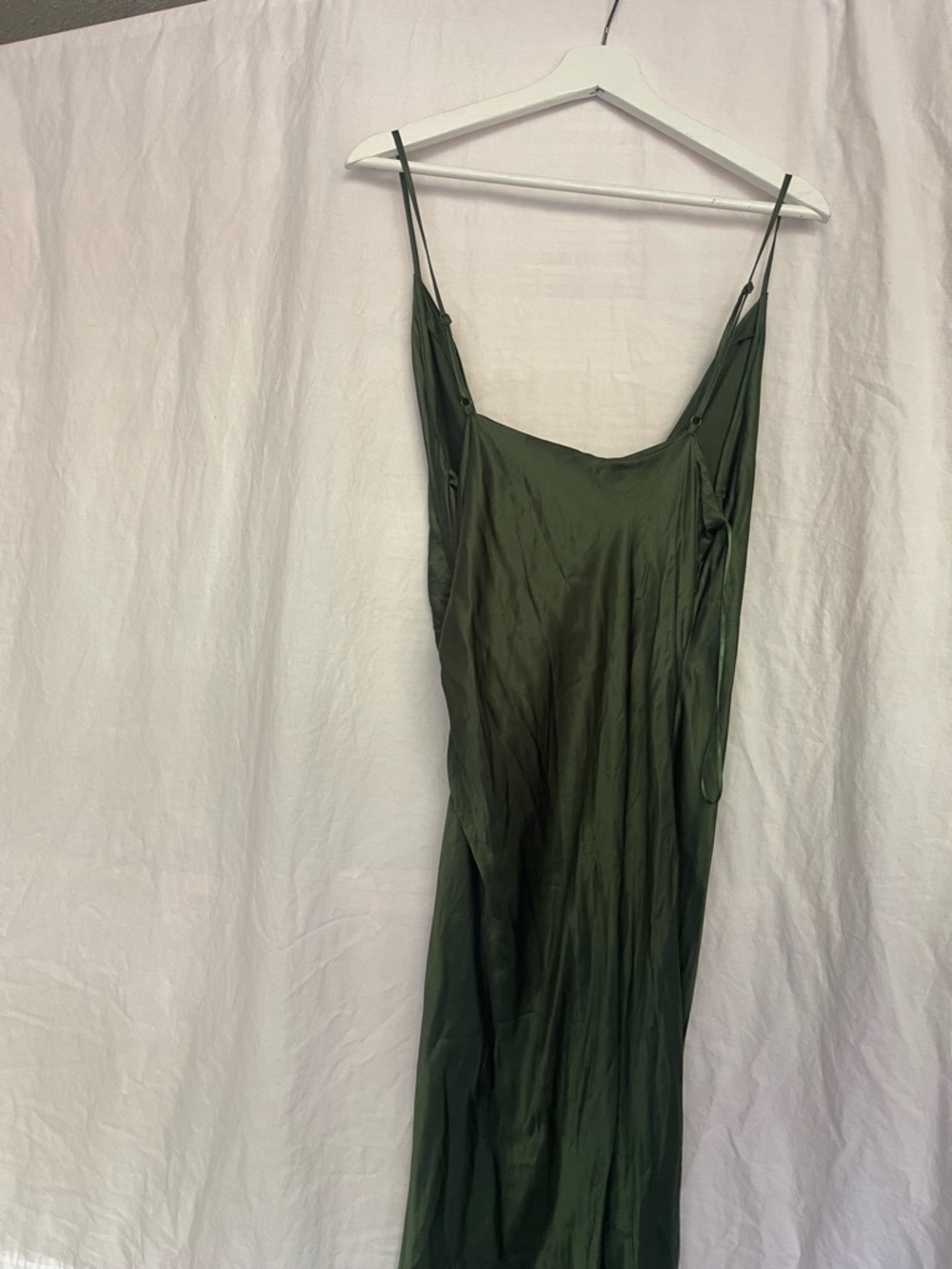 Zara Satin Slip Dress Ruched Side Midi Maxi Cocktail & Evening Wear Size L NEW - Picture 12 of 16